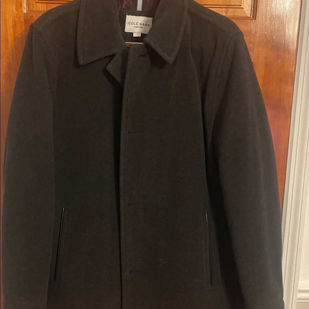 Cole Haan Men's Dark Gray Pea Coat